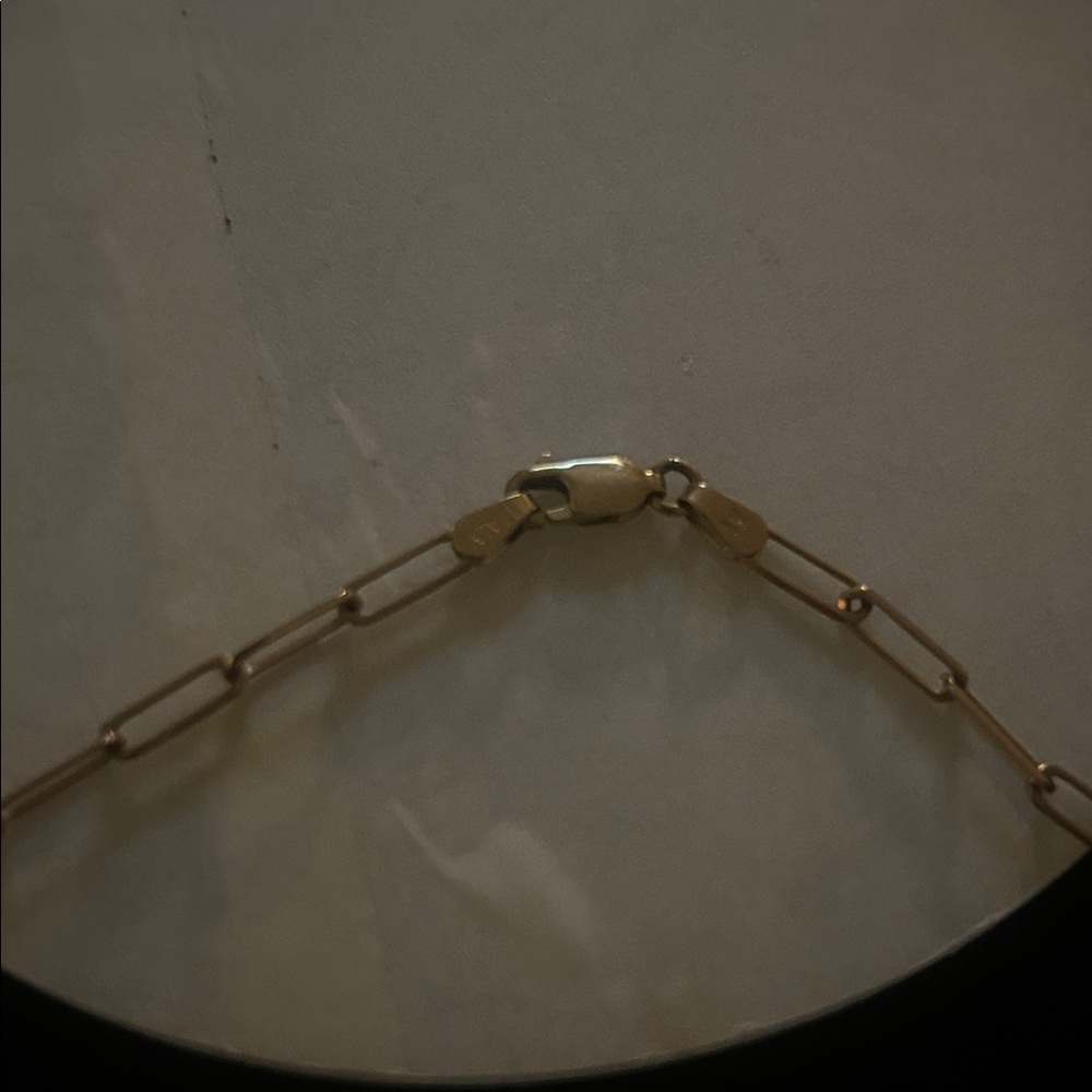18 K Gold Paperclip Chain Necklace - Women's Jewelry (6.18 grams)💛 - Picture 8 of 14